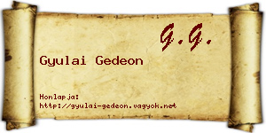 Gyulai Gedeon névjegykártya