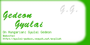 gedeon gyulai business card